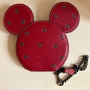 Coach x Disney Mickey Red Polka Dot Coin Purse